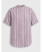 Violettes Hemd aus 100% Leinen Calix