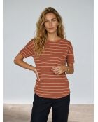 T-Shirt 100% Lin Cinthia marron