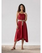 Robe brillante en Lin mélangé Nahla fushia
