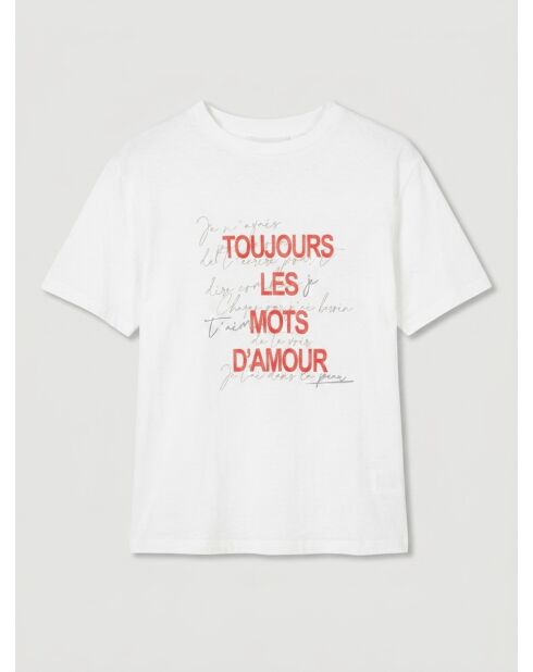 T-Shirt Milan blanc/rouge