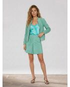 Jupe en Velours de Cuir Pop vert menthe