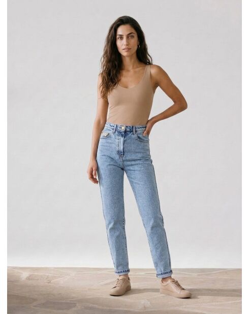 Blaue gerade Jeans