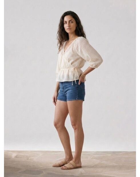 Weiße Bluse Delilah Wrap