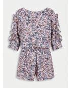 Blouse manches fantaisies imprimée multicolore