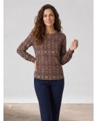 Leandra bordeauxrode blouse