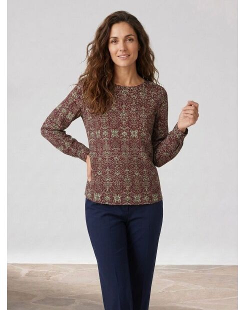 Blusa bordeaux Leandra