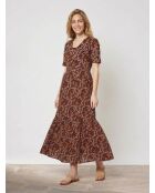 Robe longue Joy bordeaux
