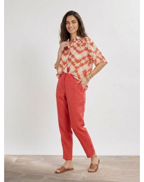 Camisa Janis con estampado coral