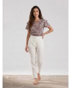 Bedruckte Bluse Lubna mitternachtsblau/rot