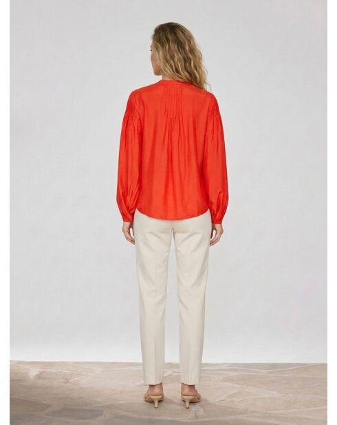 Blusa rossa plissettata Gado