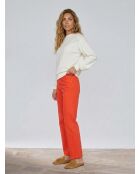 Jeans a tesa rigida arancione brillante anni '80