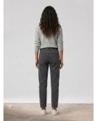 Schwarze Jeans für Mama aus gewaschenem Baumwollsegeltuch