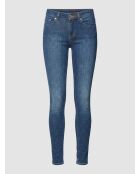 Donkerblauwe Bohemienne Tr Skinny Jeans