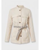 Veste saharienne en Lin mélangé Amelia vanille