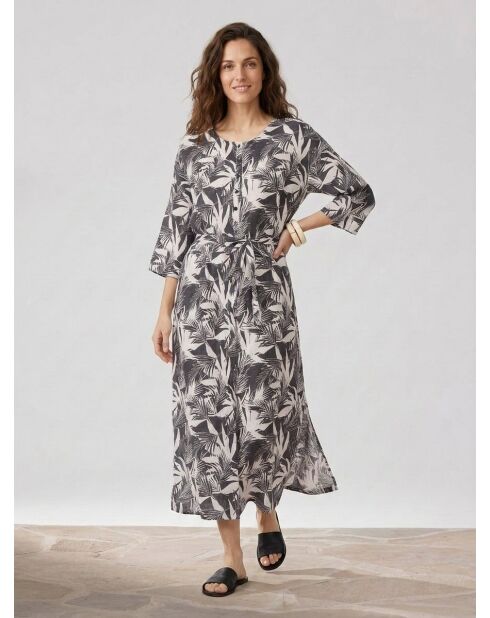 Palmenkleid Caylia aus Baumwolle und Leinen