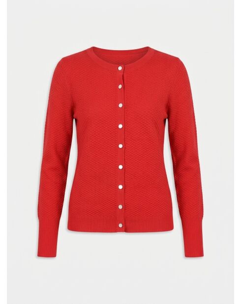 Chaleco rojo liso abotonado