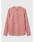 Blouse en Coton & Soie Cannes rose