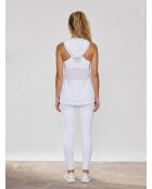 Débardeur technique à capuche blanc