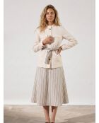Veste saharienne en Lin mélangé Amelia vanille