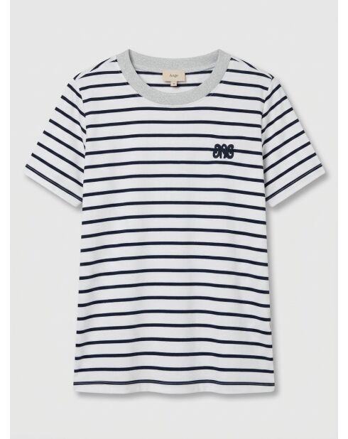 Camiseta Atoby cru/azul