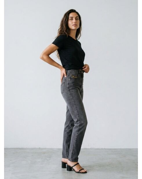 Schwarze gerade Jeans