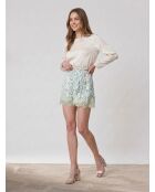 Shorts in seta stampata