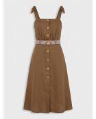 Khaki-Kleid Ritchie aus 100% Leinen