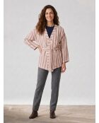 Chaqueta Verve rojo/beige 100% lino