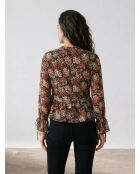 Blouse Star Woven à fleurs noir/multicolore