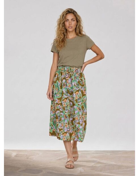 Rocha rok met veelkleurige bloemenprint