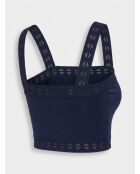 Jeanne marineblaues Crop-Top