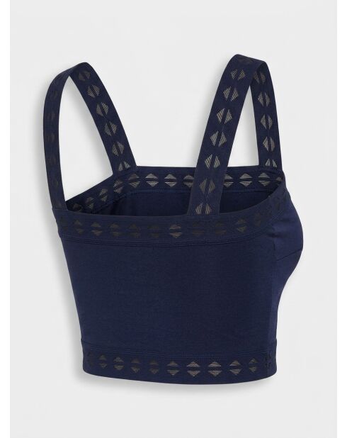 Marineblauwe crop top Jeanne