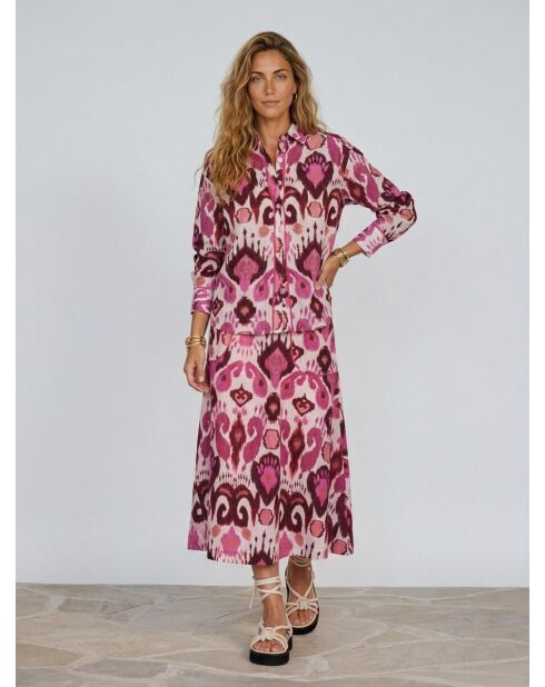Camisa recta rosa Jaya