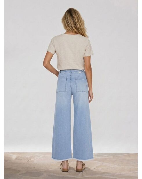 Hellblaue 7/8-Jeans mit hoher Taille