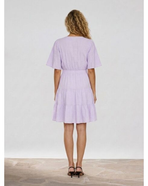Vestido midi morado claro
