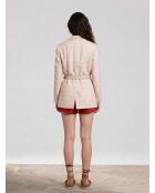 Jacke Qornala ecru/rot