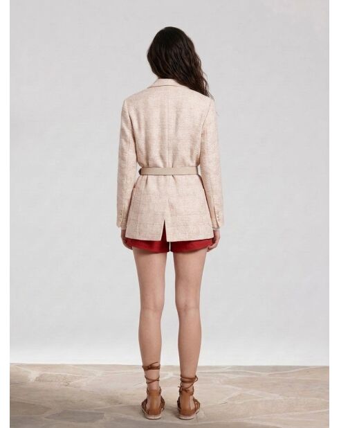 Jacke Qornala ecru/rot