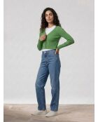 Jean high loose Taper bleu