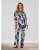 Blouse oversize Samuel imprimée multicolore