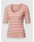 Mehrfarbiges CR-T-Shirt mit 3/4-Ärmeln
