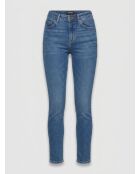 Blaue High Five Slim-Jeans mit hoher Taille