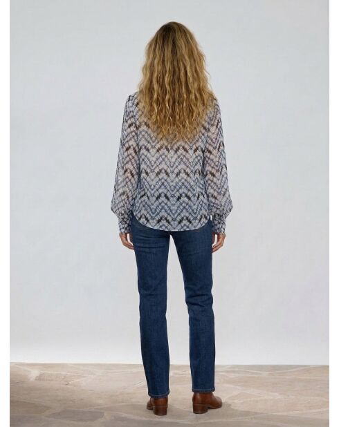 Blusa Mia índigo/crudo