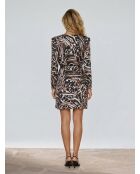 Rythm1 schwarzes bedrucktes Kleid