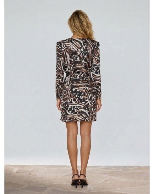 Rythm1 schwarzes bedrucktes Kleid