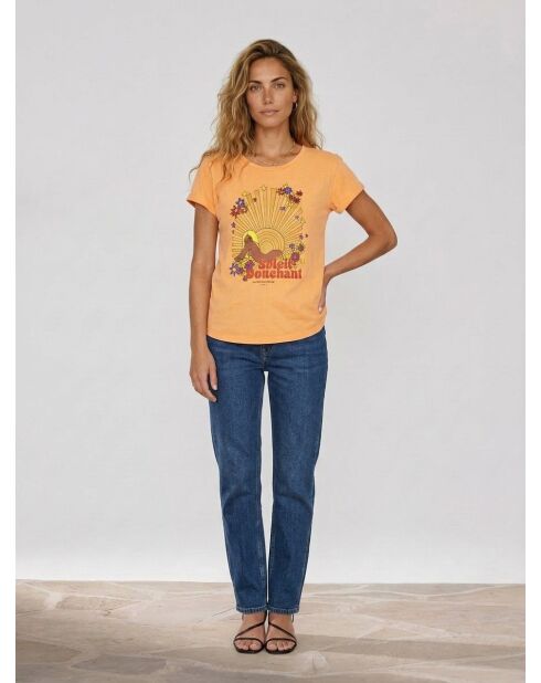 Oranje T-shirt met de zon