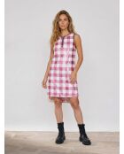 Saint-Tropez rosa/weißes Paillettenkleid