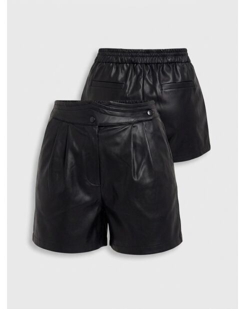 Zwarte Lise short van imitatieleer