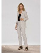 Beiger Blazer Marianne aus einer Leinenmischung