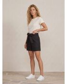 Schwarze Popelinshorts Mano
