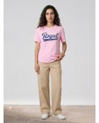 T-Shirt Troyal imprimé rose